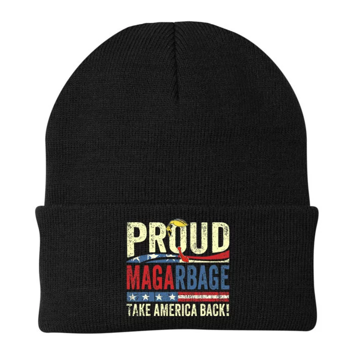 Proud Maga Garbage Proud To Be Garbage Trump Supporters Knit Cap Winter Beanie