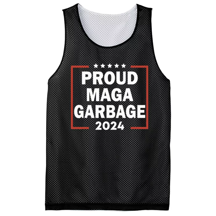 Proud Maga Garbage Trump Supporter Mesh Reversible Basketball Jersey Tank