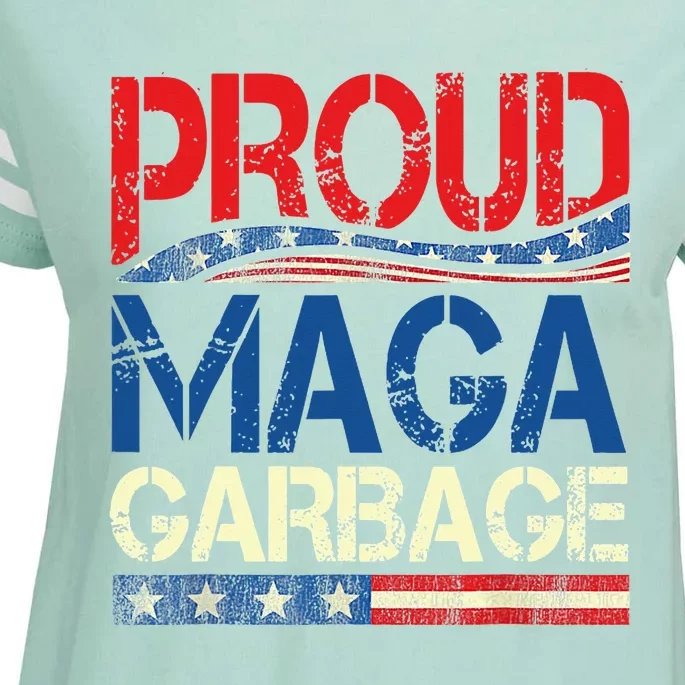 Proud Maga Garbage Trump Supporter Enza Ladies Jersey Football T-Shirt