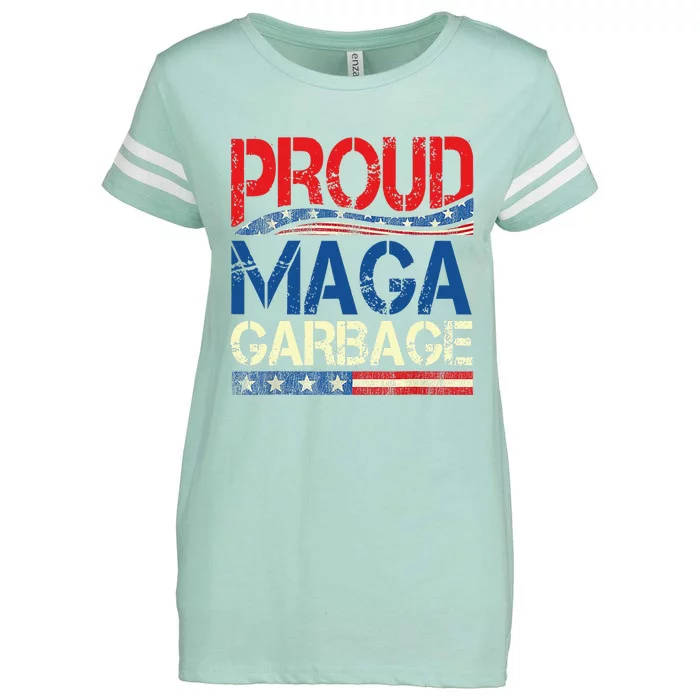 Proud Maga Garbage Trump Supporter Enza Ladies Jersey Football T-Shirt