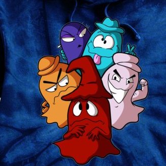Pac Man Ghost Monsters Tie Dye Hoodie