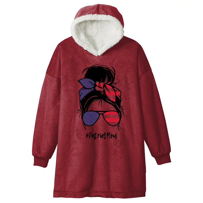 Patriot Mom Gift Hooded Wearable Blanket