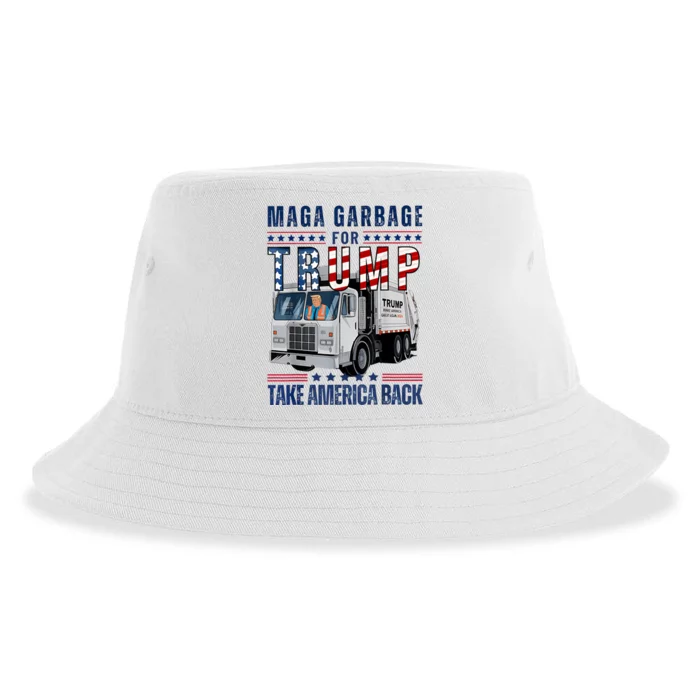 Proud Maga Garbage Trump Supporter Trump Garbage Truck Sustainable Bucket Hat