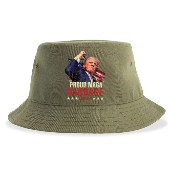 Proud Maga Garbage Trump Supporter Sustainable Bucket Hat