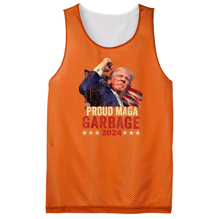 Proud Maga Garbage Trump Supporter Mesh Reversible Basketball Jersey Tank