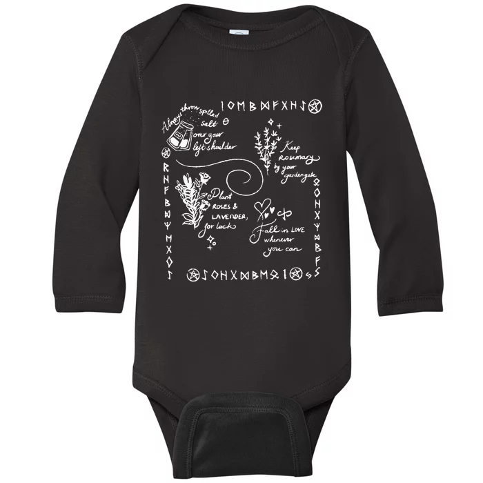 Practical Magic Gardening Card Gardeners Plant Lovers Gift Baby Long Sleeve Bodysuit