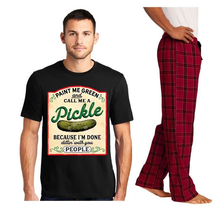 Paint Me Green And Call Me A Pickle Pajama Set