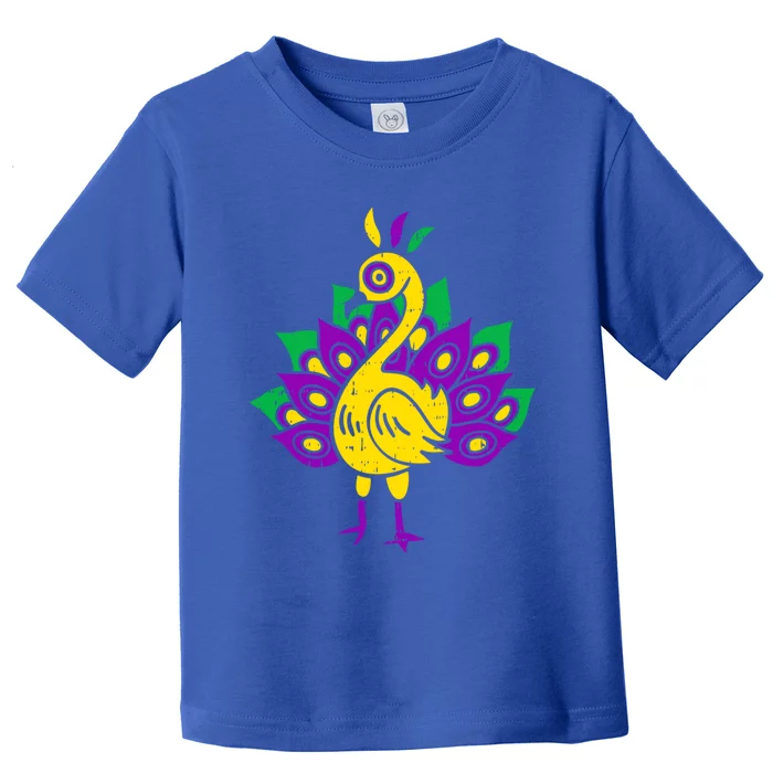 Peacock Mardi Gras Cute Carnival Parade Masquerade Party Gift Toddler T-Shirt