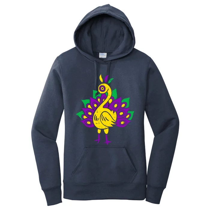 Peacock Mardi Gras Cute Carnival Parade Masquerade Party Gift Women's Pullover Hoodie