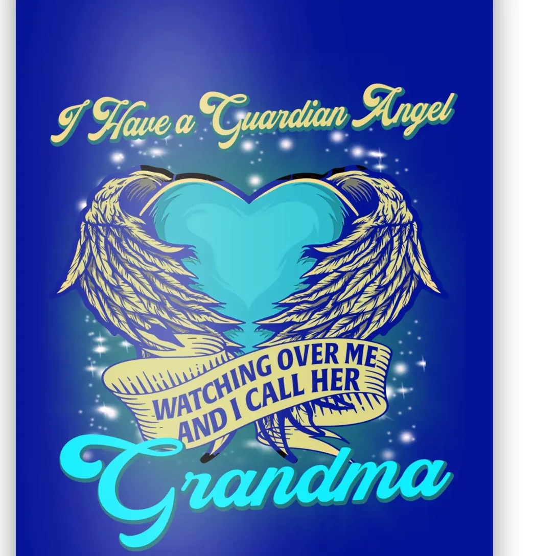 Proud My Grandma In Heaven Happy Mother Day Memorial Funny Gift Poster