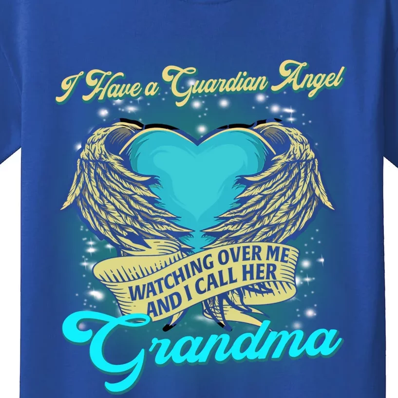 Proud My Grandma In Heaven Happy Mother Day Memorial Funny Gift Kids T-Shirt