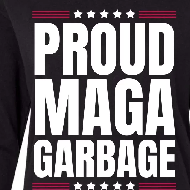 Proud Maga Garbage Trump Supporter Womens Cotton Relaxed Long Sleeve T-Shirt