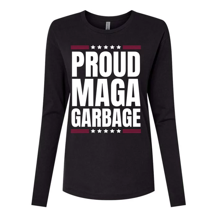 Proud Maga Garbage Trump Supporter Womens Cotton Relaxed Long Sleeve T-Shirt