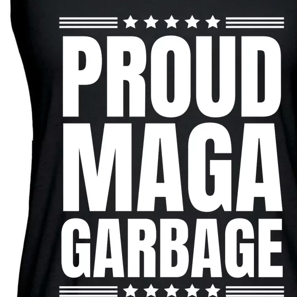 Proud Maga Garbage Trump Supporter Ladies Essential Flowy Tank