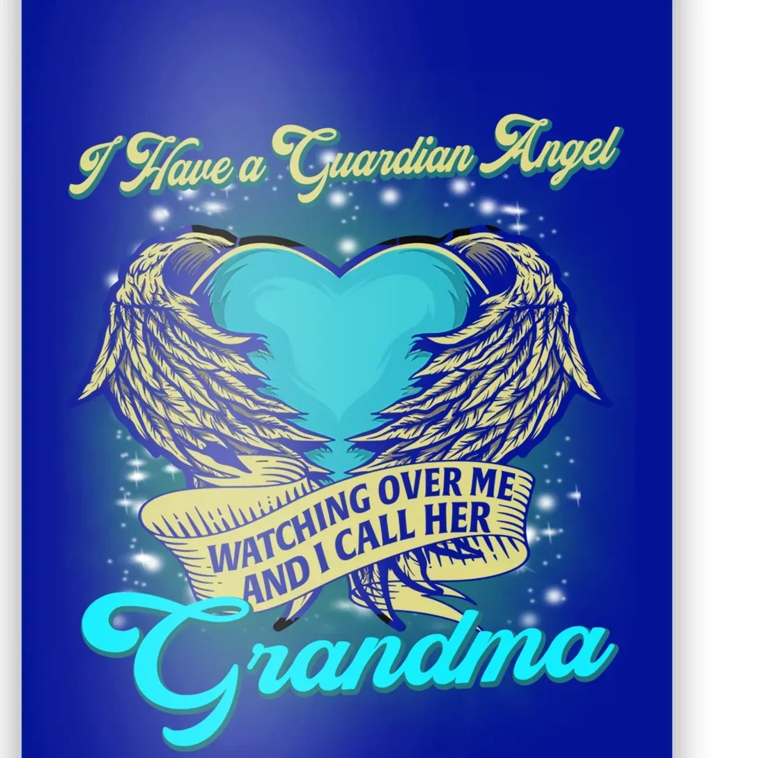 Proud My Grandma In Heaven Happy Mother Day Memorial Cute Gift Poster