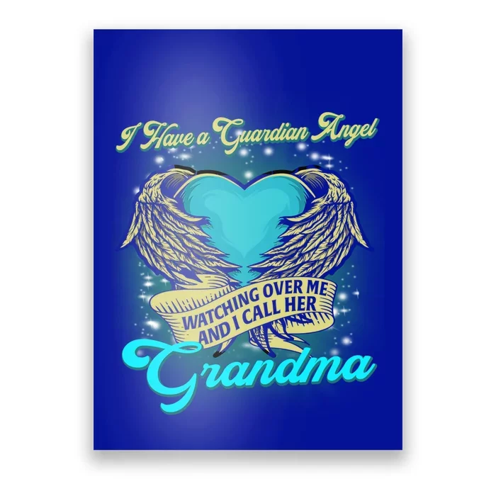 Proud My Grandma In Heaven Happy Mother Day Memorial Cute Gift Poster