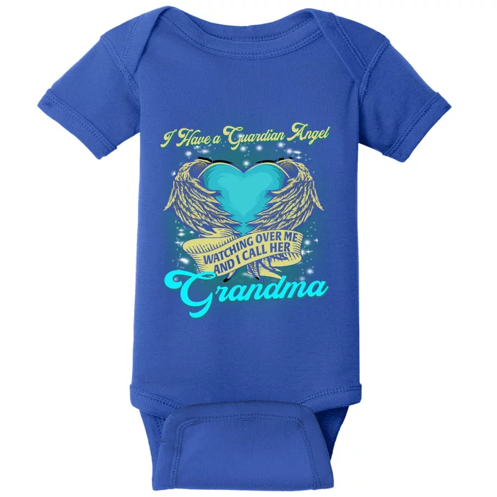 Proud My Grandma In Heaven Happy Mother Day Memorial Cute Gift Baby Bodysuit