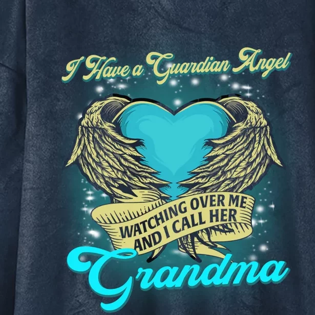 Proud My Grandma In Heaven Happy Mother Day Memorial Cute Gift Hooded Wearable Blanket