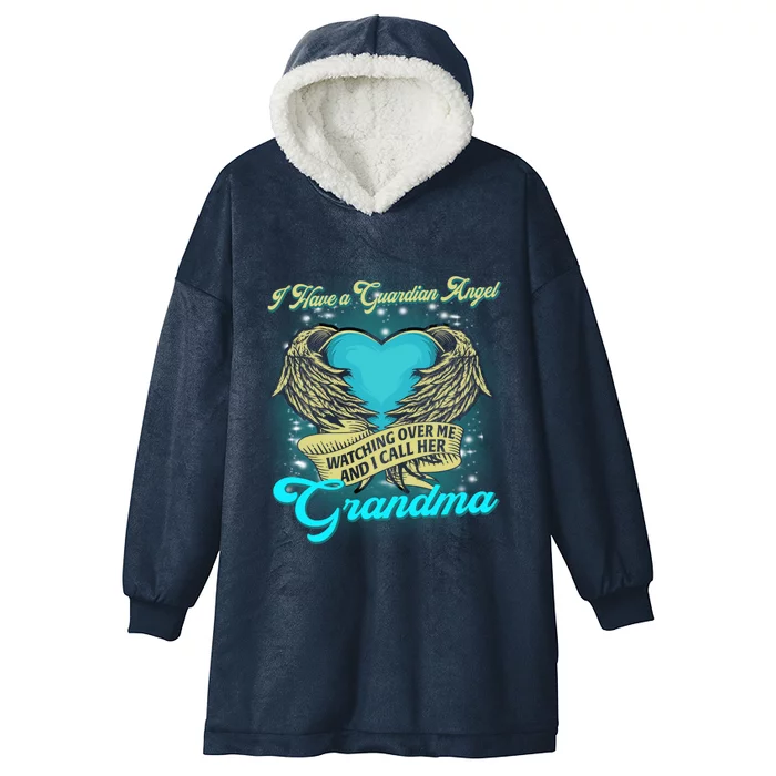 Proud My Grandma In Heaven Happy Mother Day Memorial Cute Gift Hooded Wearable Blanket