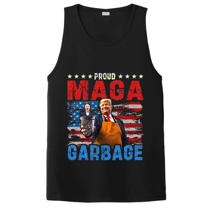 Proud Maga Garbage Trump Vance 2024 Supporter Performance Tank