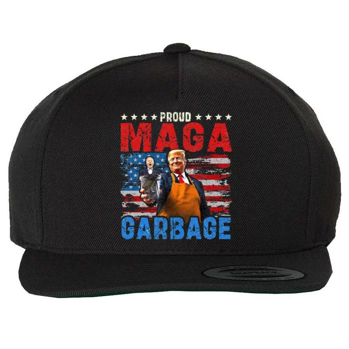 Proud Maga Garbage Trump Vance 2024 Supporter Wool Snapback Cap