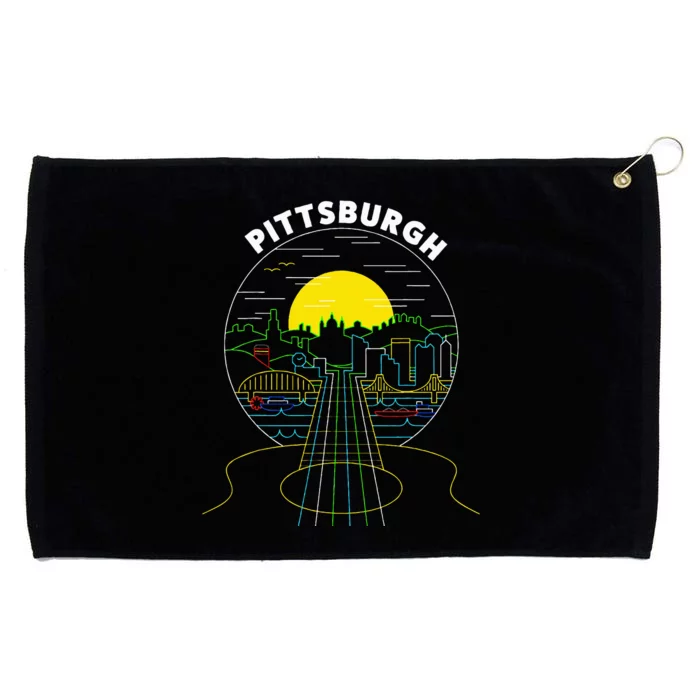 Pittsburgh Music Guitar 412 Pittsburgh Bridges Grommeted Golf Towel