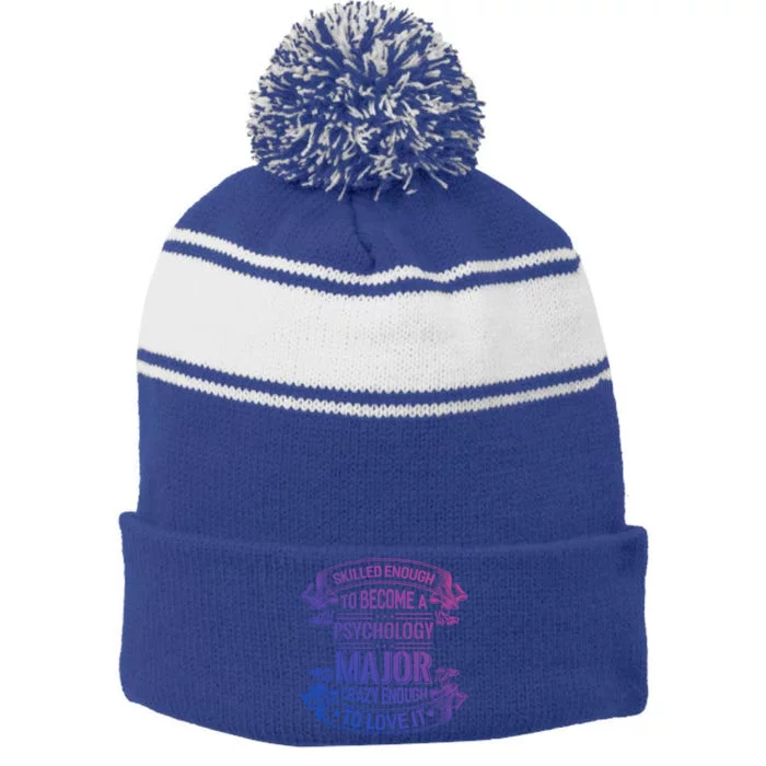 Psychology Major Gift Psychologist Gift Stripe Pom Pom Beanie