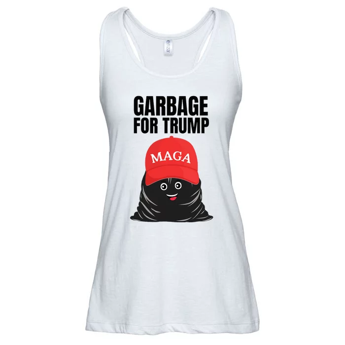 Proud Maga Garbage For Trump Supporter Trash Bag Cartoon Ladies Essential Flowy Tank