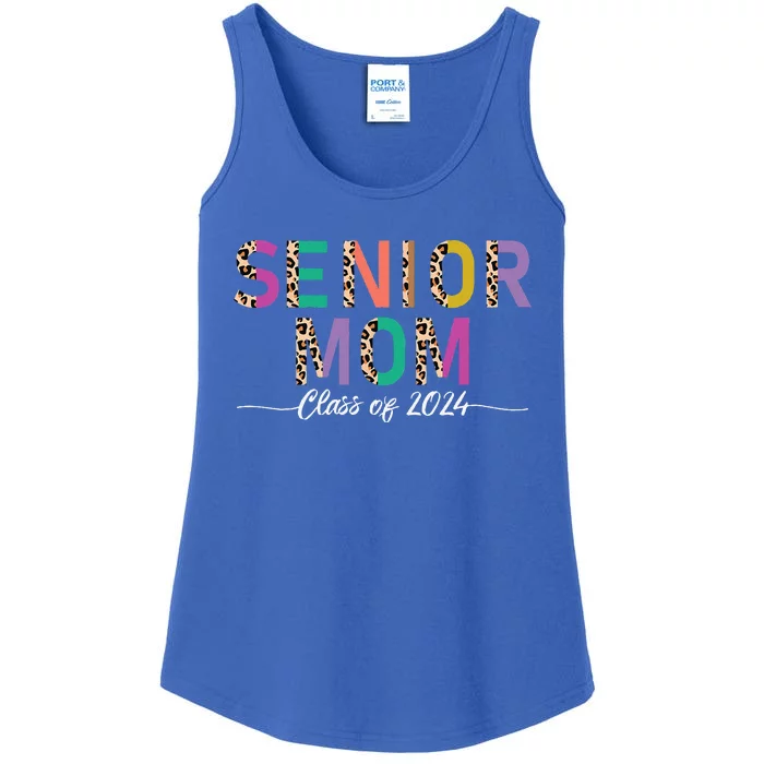 Proud Mom Graduate Leopard Senior Mom Class Of 2024 Ladies Essential Tank