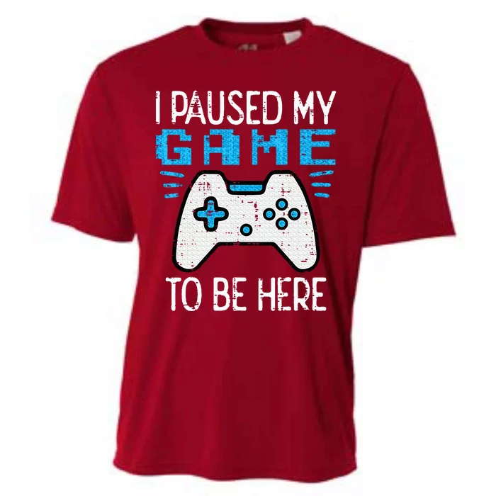 Paused My Game Gamer Controller Gaming Cooling Performance Crew T-Shirt