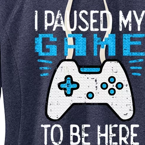 Paused My Game Gamer Controller Gaming Women's Fleece Hoodie