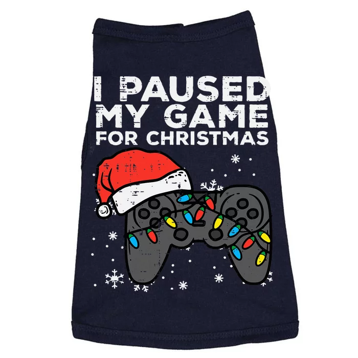 Paused My Game Christmas Gamer Xmas Doggie Tank