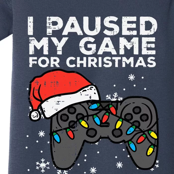 Paused My Game Christmas Gamer Xmas Baby Bodysuit