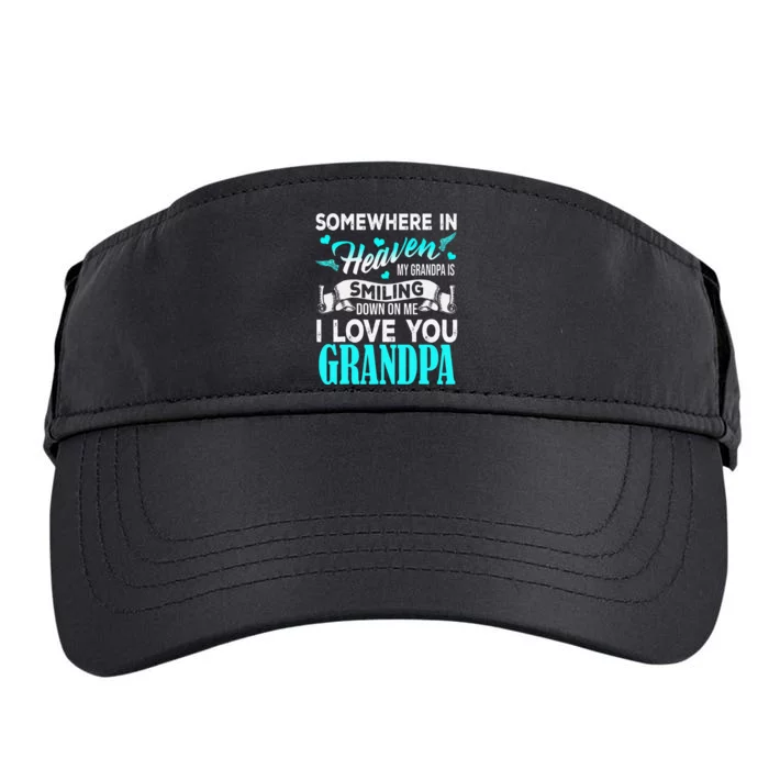 Proud My Grandpa In Heaven Happy Father Day Proud Of Grandpa Adult Drive Performance Visor