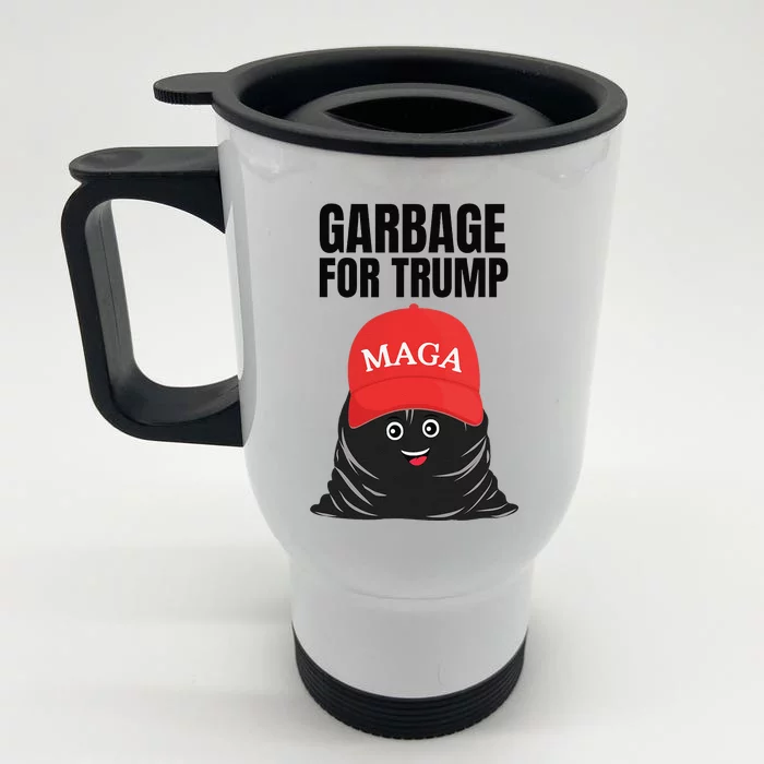 Proud Maga Garbage For Trump Supporter Trash Bag Cartoon Gift Front & Back Stainless Steel Travel Mug