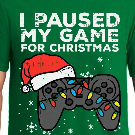 Paused My Game Christmas Gamer Xmas Pajama Set