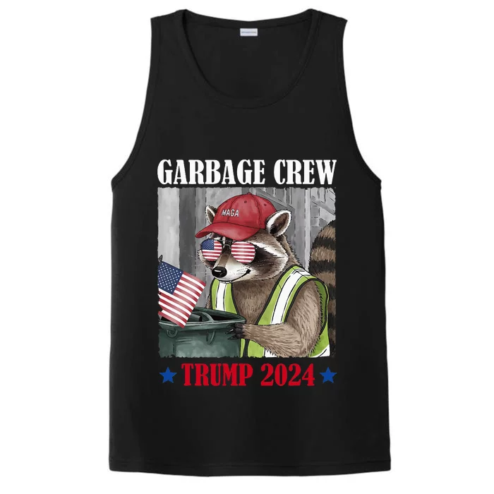 Proud Maga Garbage Trump 2024 Trump Supporter Garbage Crew Performance Tank