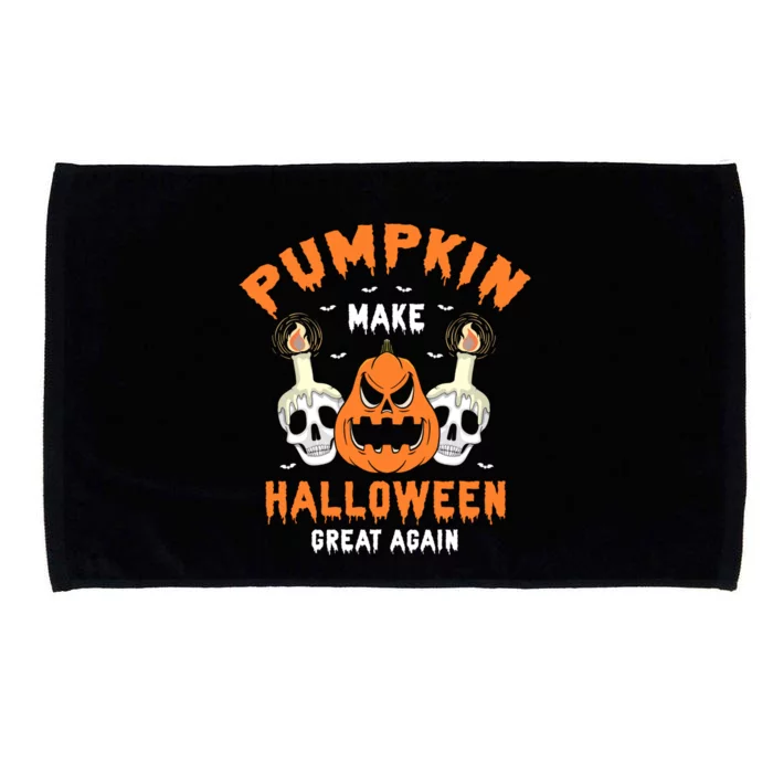 Pumpkin Make Halloween Great Again Funny Present Gift Cute Gift Microfiber Hand Towel