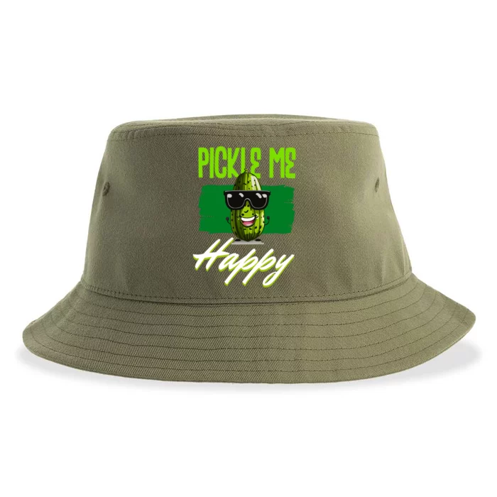 Pickle Me Happy Pickles Lover Great Gift Sustainable Bucket Hat