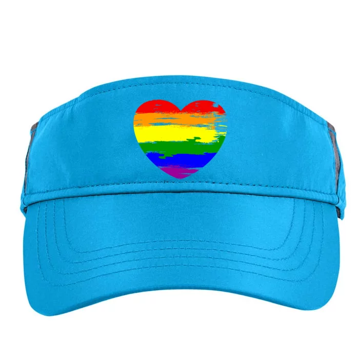 Pride Month Heart Distressed Adult Drive Performance Visor