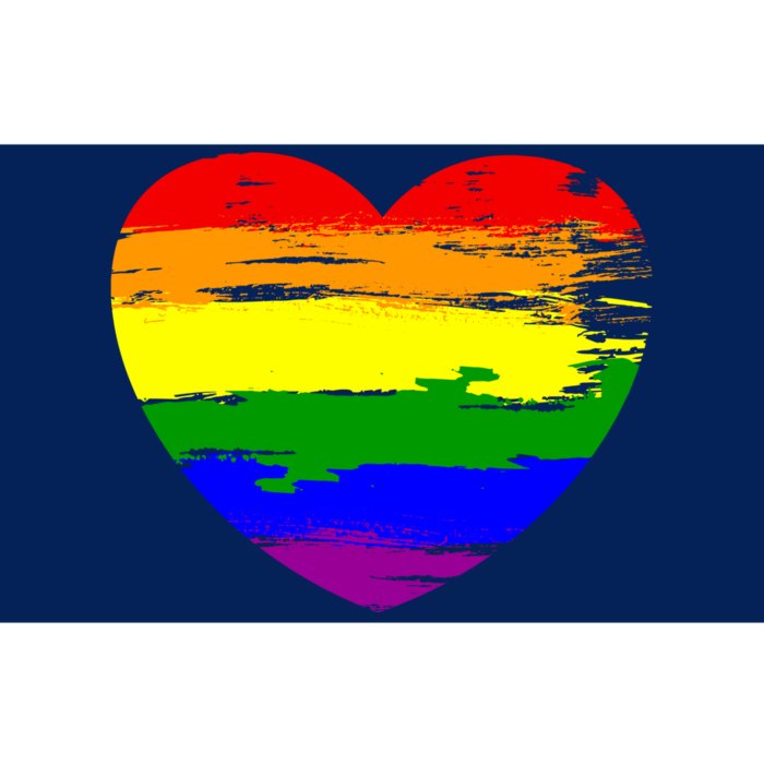 Pride Month Heart Distressed Bumper Sticker