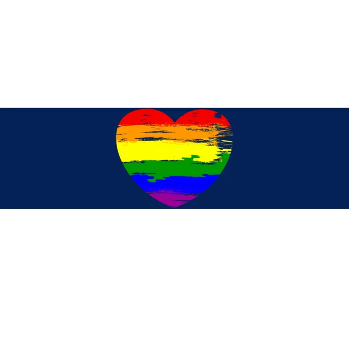 Pride Month Heart Distressed Bumper Sticker