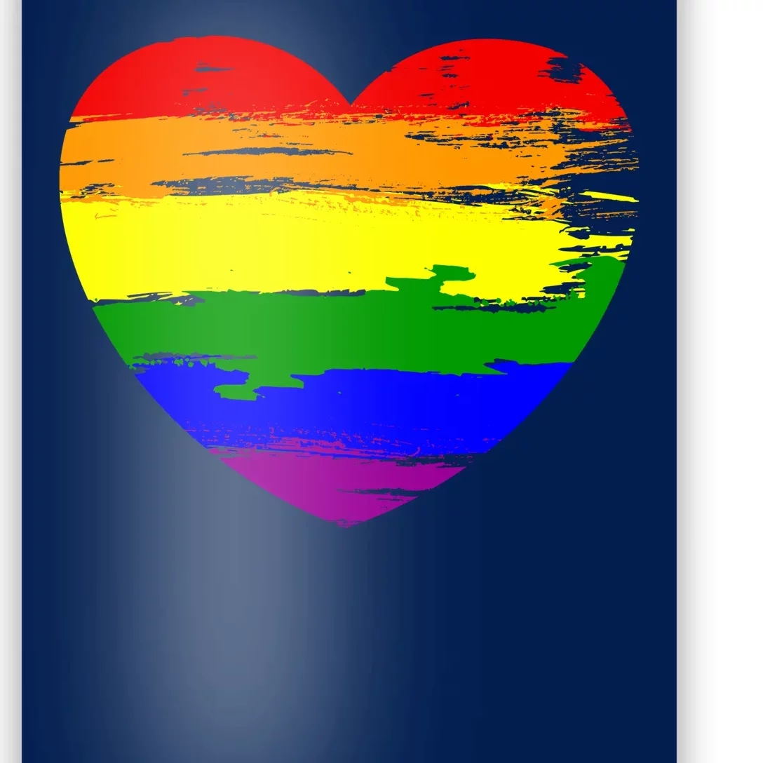 Pride Month Heart Distressed Poster