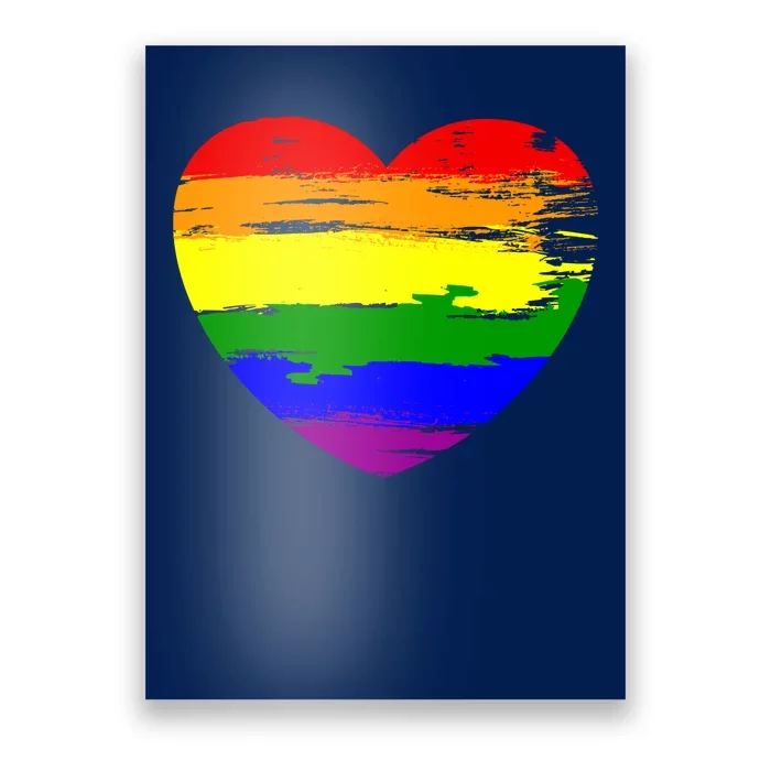 Pride Month Heart Distressed Poster