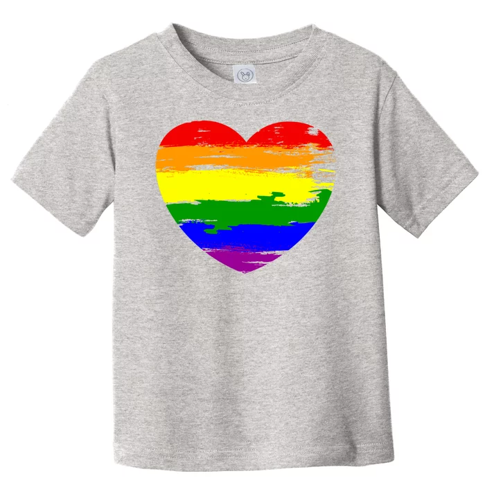 Pride Month Heart Distressed Toddler T-Shirt