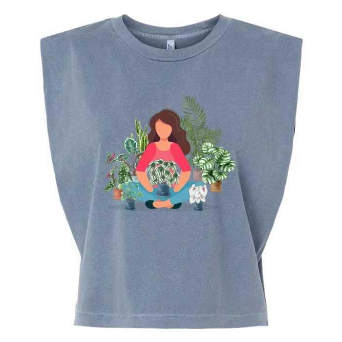 Plant Mom Houseplants Girl Plant Lover Gift Gardener Lady Great Gift Garment-Dyed Women's Muscle Tee