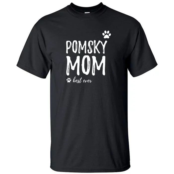 Pomsky Mom Hoodie Funny Pomsky Dog Mom Gift Tall T-Shirt