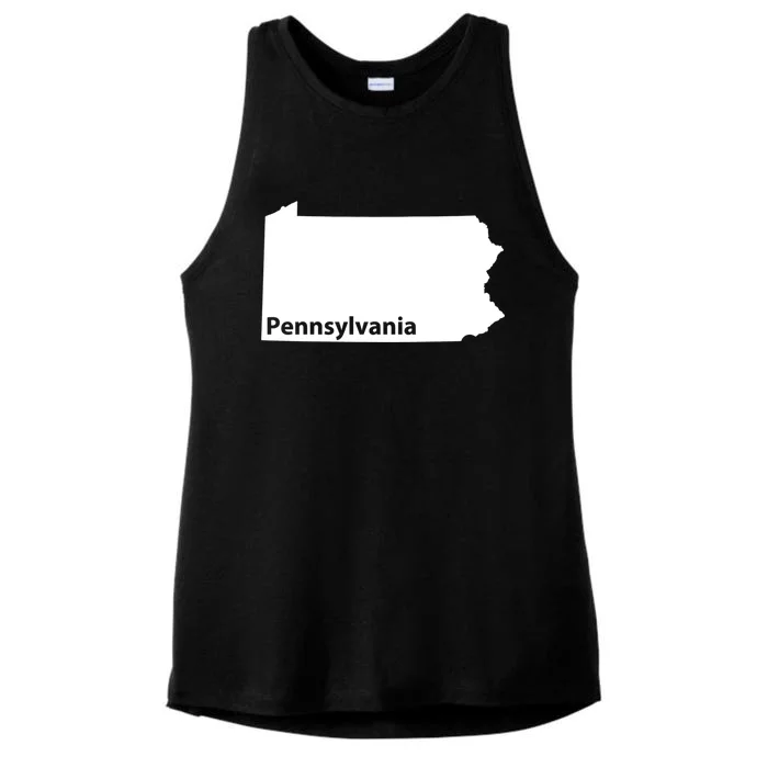 Pennsylvania Map Home State Pride Gift Cute Gift Ladies Tri-Blend Wicking Tank