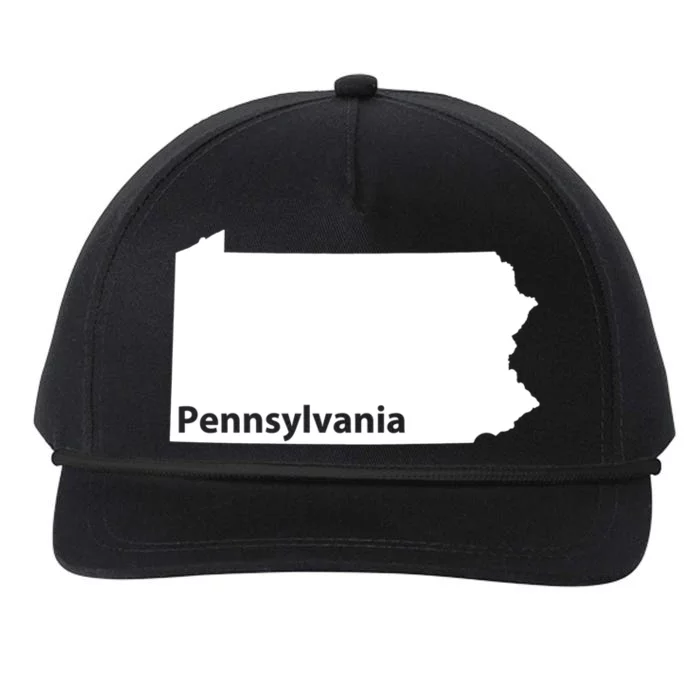 Pennsylvania Map Home State Pride Gift Cute Gift Snapback Five-Panel Rope Hat