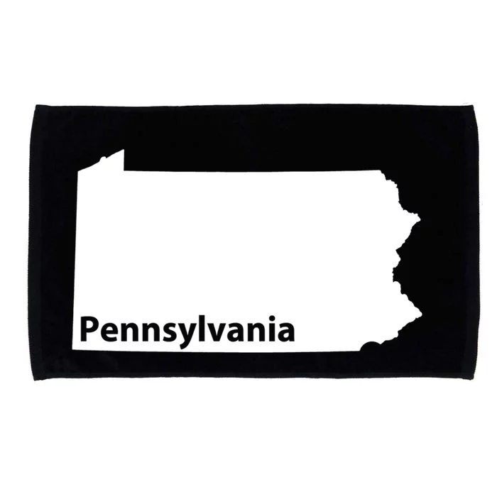 Pennsylvania Map Home State Pride Gift Cute Gift Microfiber Hand Towel